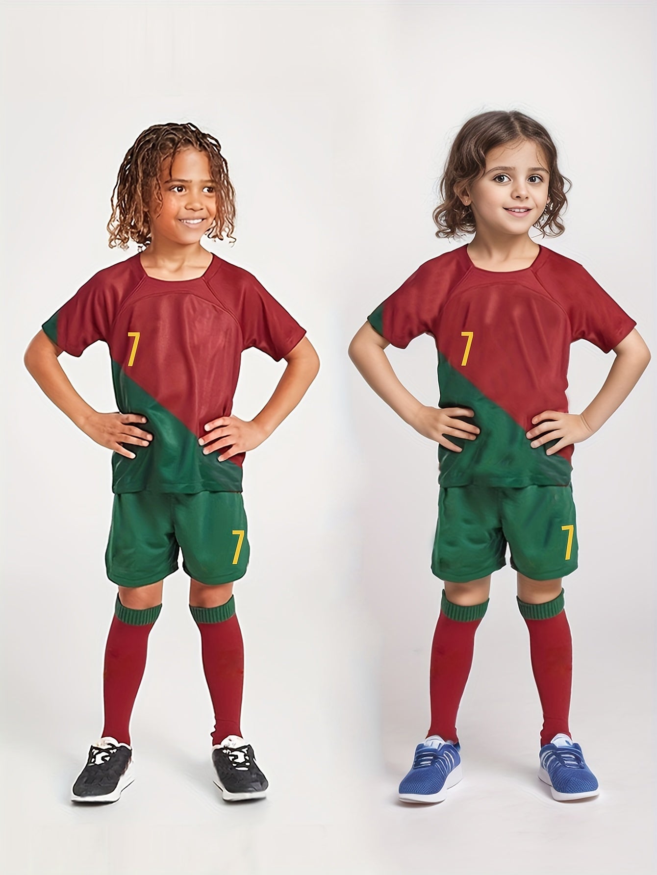 Boy's Soccer Jersey & Shorts Set for Football Training