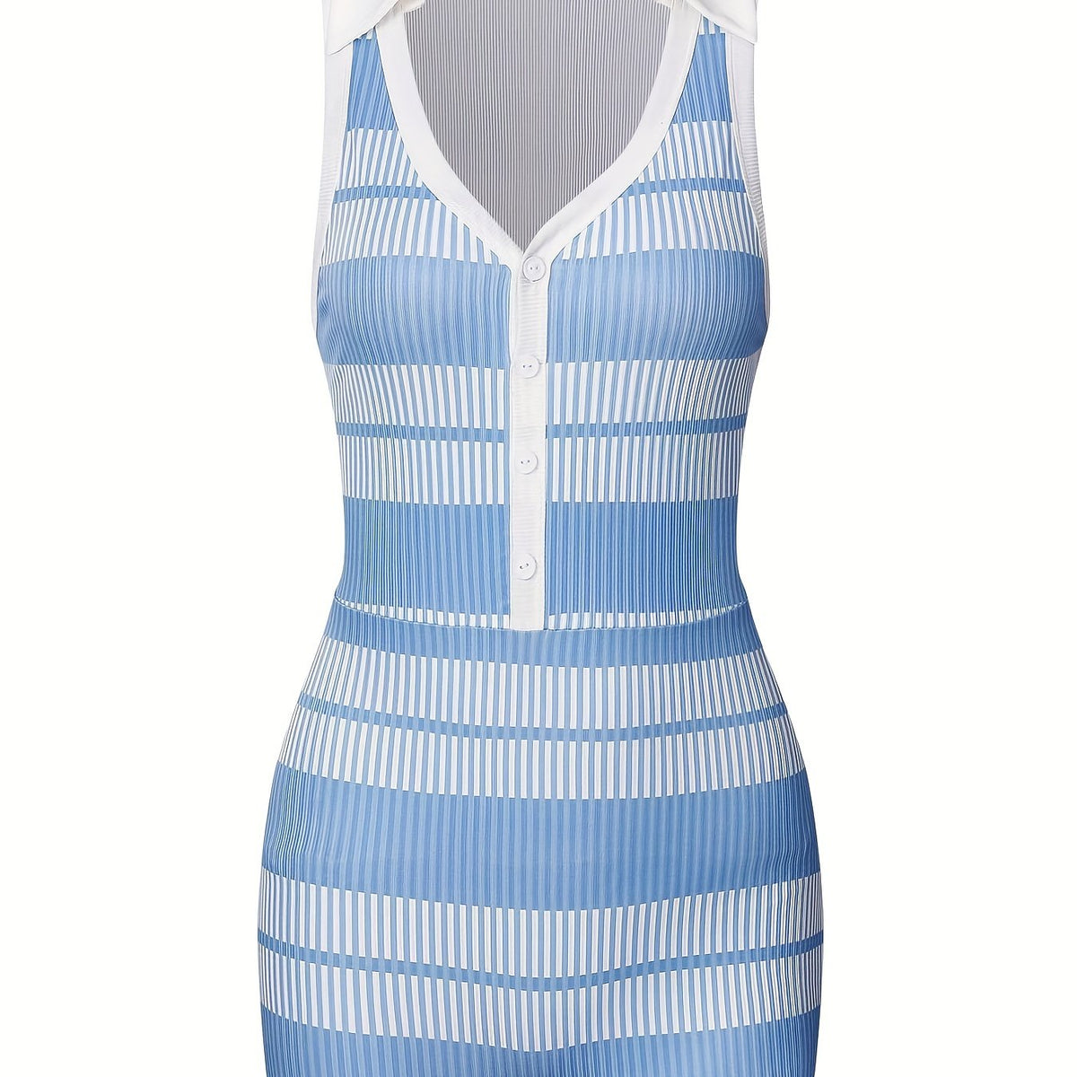 Striped V Neck Romper Jumpsuit Casual Sleeveless Women's Clothing