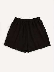 Elastic Waist Shorts Sporty Casual High Waist Shorts Women's Clothing