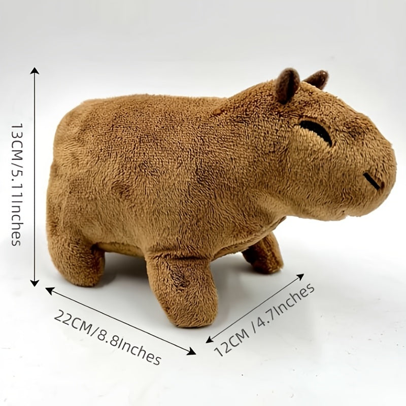 8in Capybara Rodent Plush Toys Lifelike Soft Animal Holiday Decor
