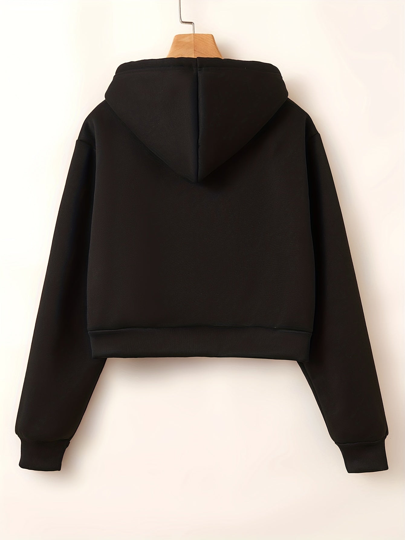 Women's Cropped Hoodie Sweatshirt With Pockets