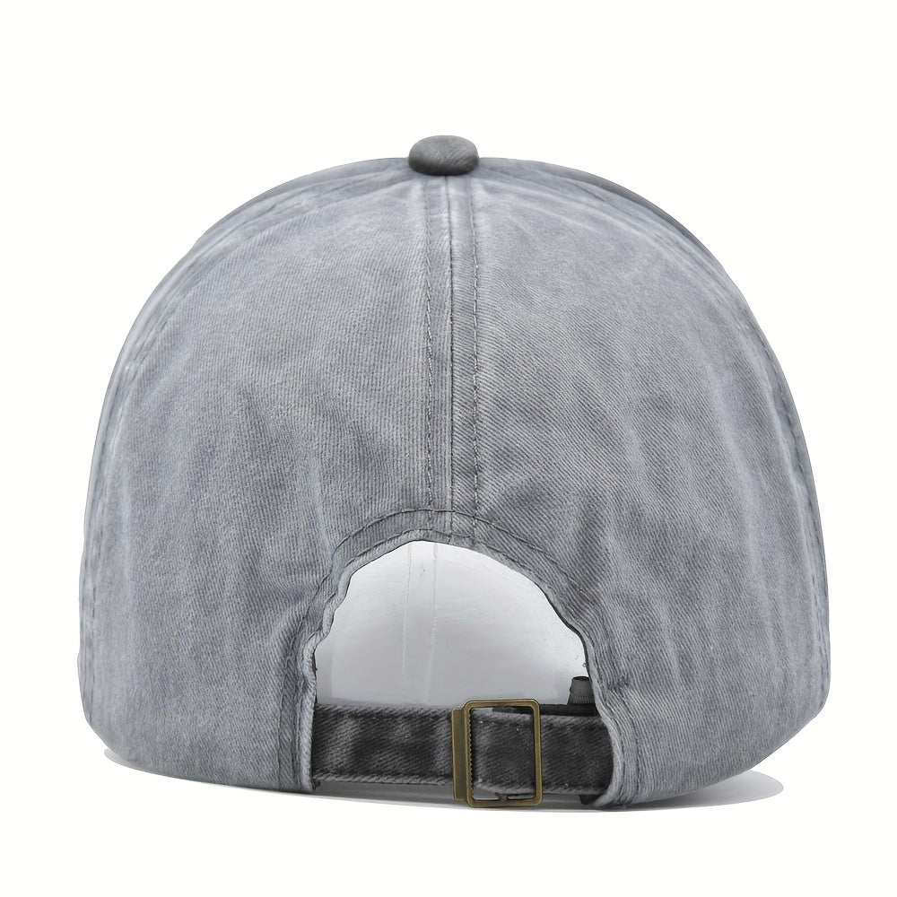 Men's Washed Baseball Cap Retro Spring Summer Hat Letter Cap