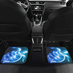 4pcs Luminous Turtle Pattern Car Floor Mats Non-slip Stain Resistant