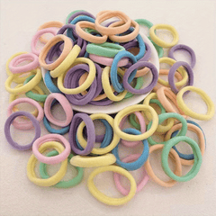 100pcs Non Slip Hair Ties Elastic Headwear Minimalist Hair Band