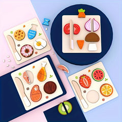 Wooden Vegetables Fruits Cut Kitchen Toys