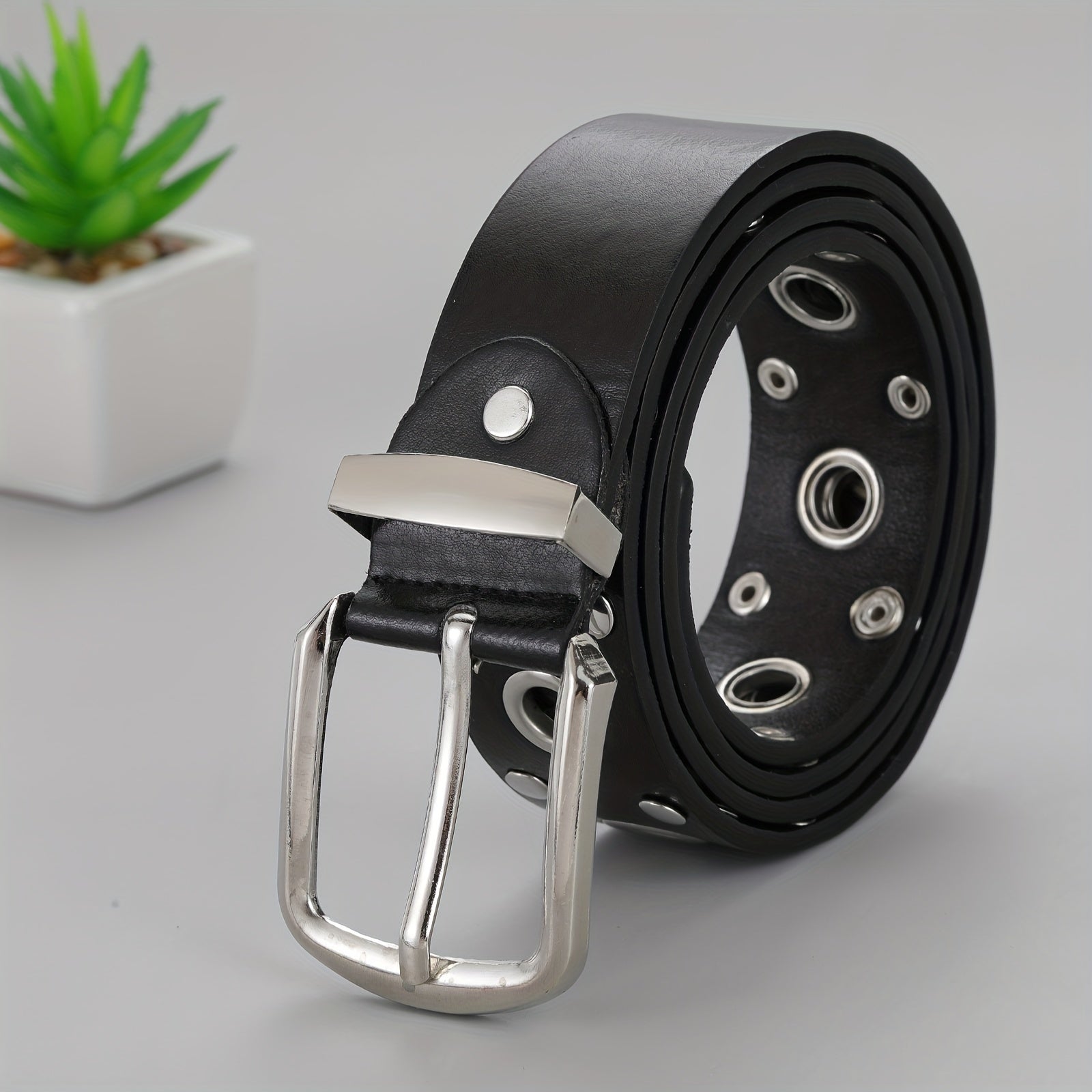 Men's Punch Ring Belt - Pure Leather