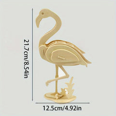3D Animal Wooden Puzzle Educational Toy DIY Building Block Model