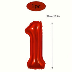 1pc Red Foil Number Balloons 40 Happy Birthday Party Decoration Accessory