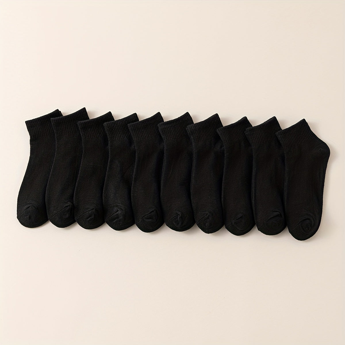 10 Pairs Solid Short Socks Women's Stockings & Hosiery