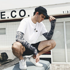 Camouflage Arm Sleeves Sun UV Protection for Cycling Fishing Running