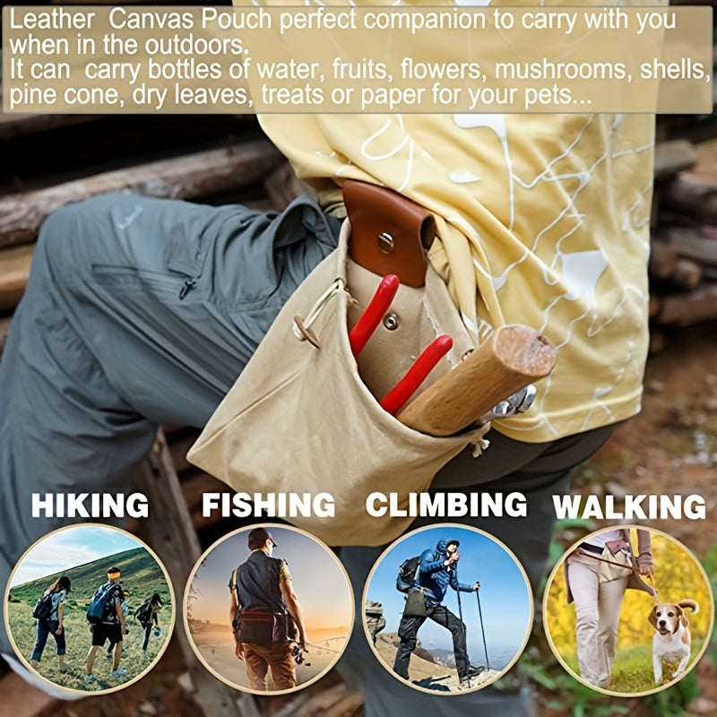 Canvas Foraging Bag for Outdoor Adventures - Ideal for Collecting