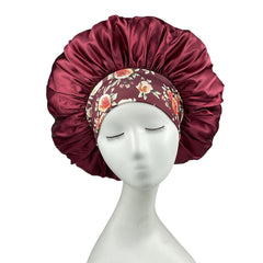 Printed Silk Wide Side Ladies Sleeping Cap