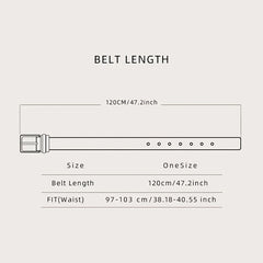 Men's Double Skulls PU Leather Belt