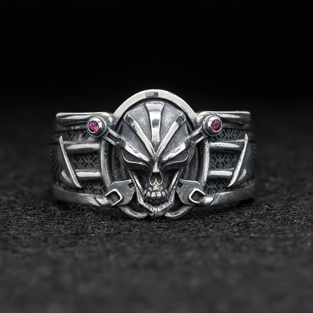 Men's Punk Style Skull Zirconia Ring Jewelry Gift