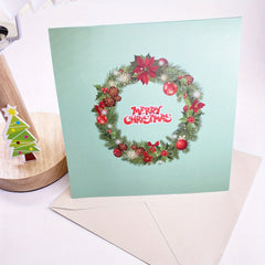 3D Stereo Cartoon Christmas Cards With Envelopes