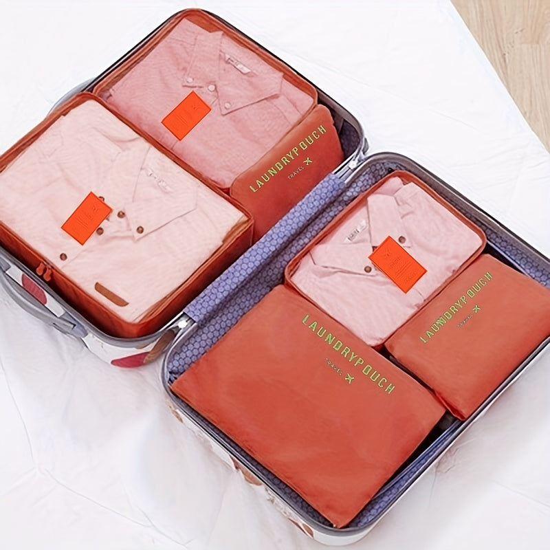 6pcs Travel Organizer Luggage Storage Bag Packing Organizer