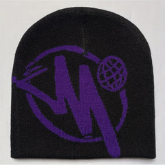 Hip hop Knit Beanie Hat Hat With Printing For Men And Women