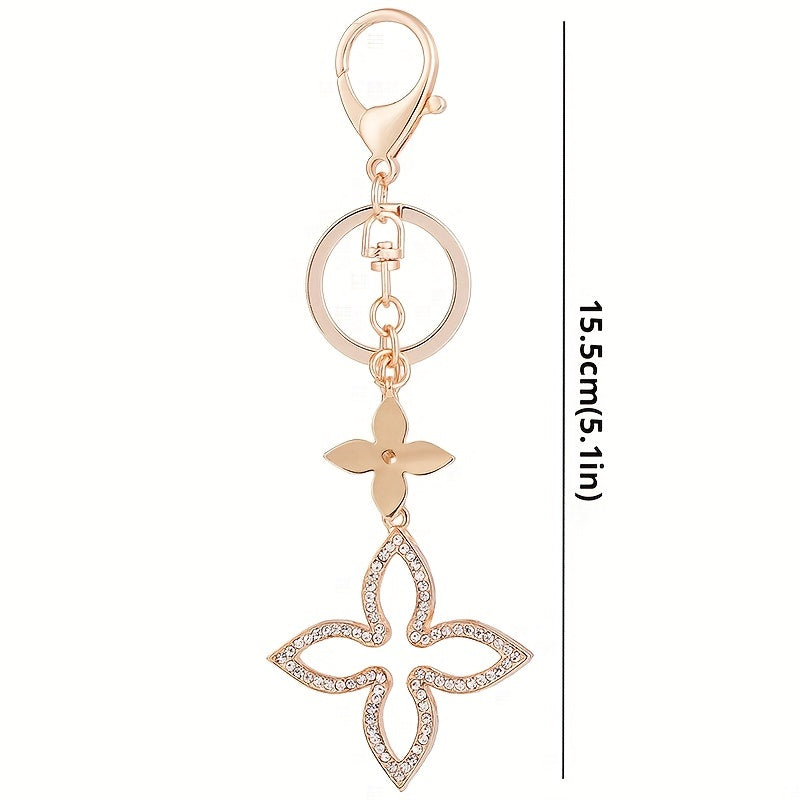 Four Leaf Clover Car Key Chain Pendant Bag Decoration