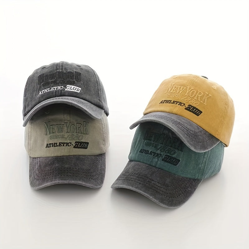 Kids Spring Autumn Adjustable Casual Baseball Cap w/ Letter Embroidery