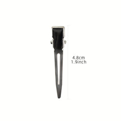 1pc Duck Billed Clip Silvery Hair Clip - Salon Accessories