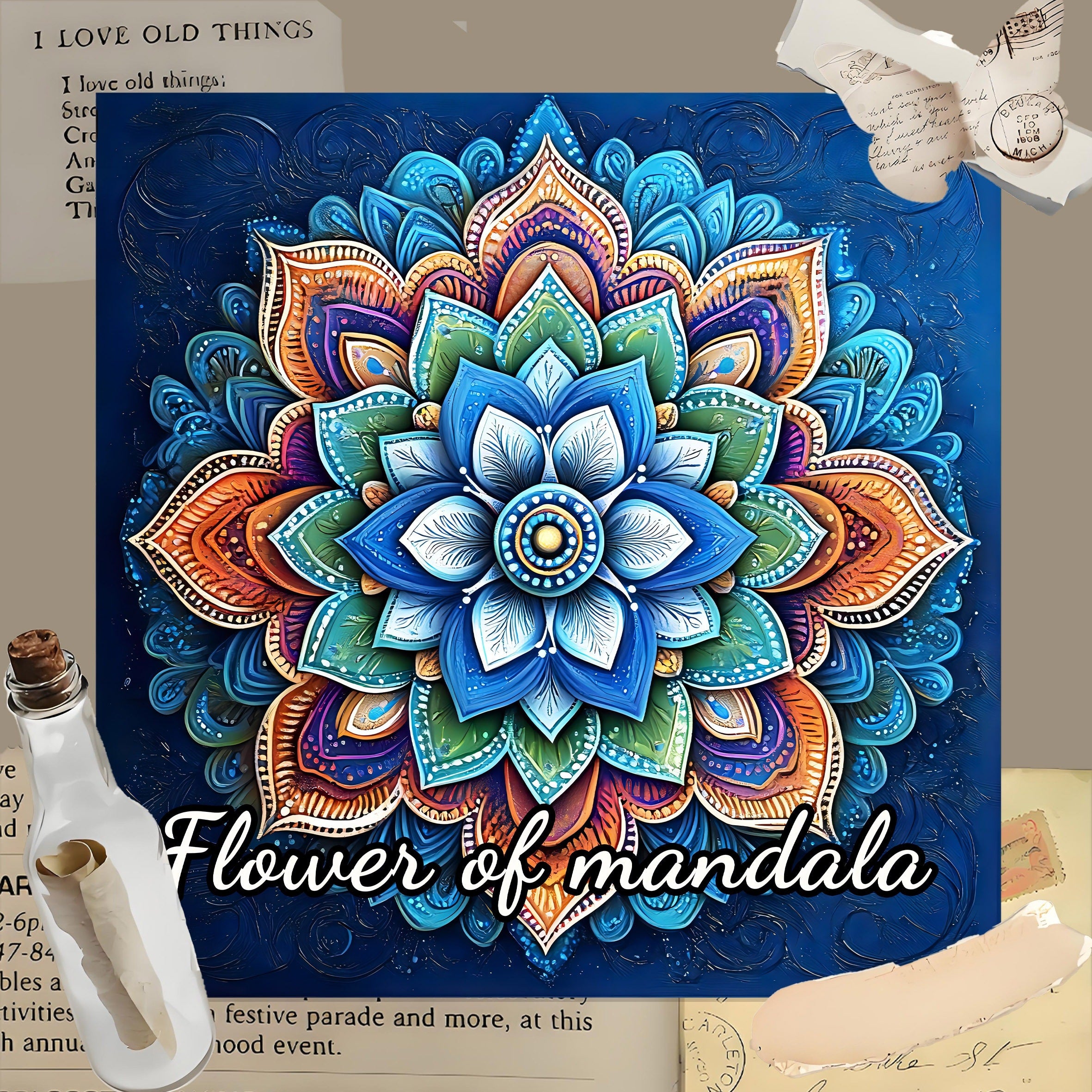 Deluxe Mandala Coloring Book for Adults, 24 Pages, Ideal Gift for Holidays