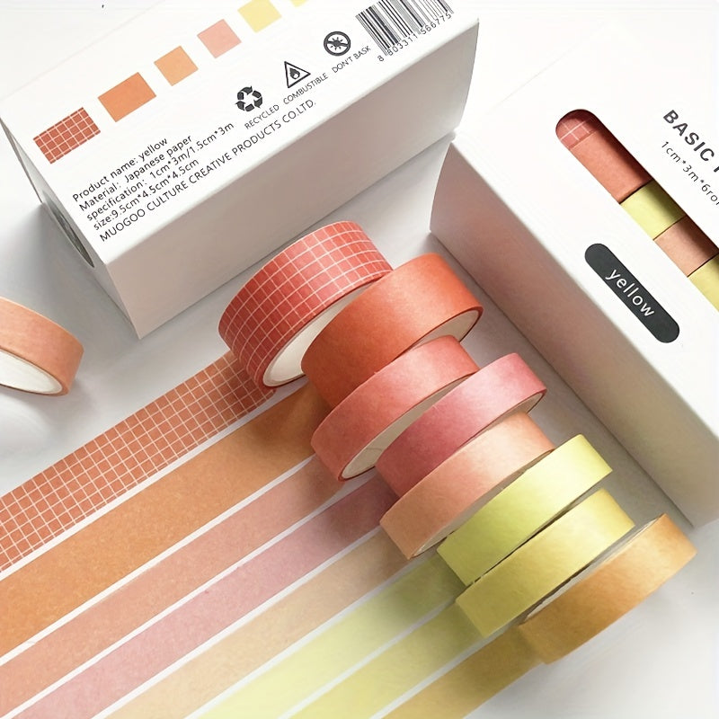 8 Pack Washi Tape Set for Crafts & Journals
