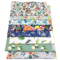 8pcs Multicolor Patchwork Fabric Cotton Sewing Quilting Needlework Material DIY