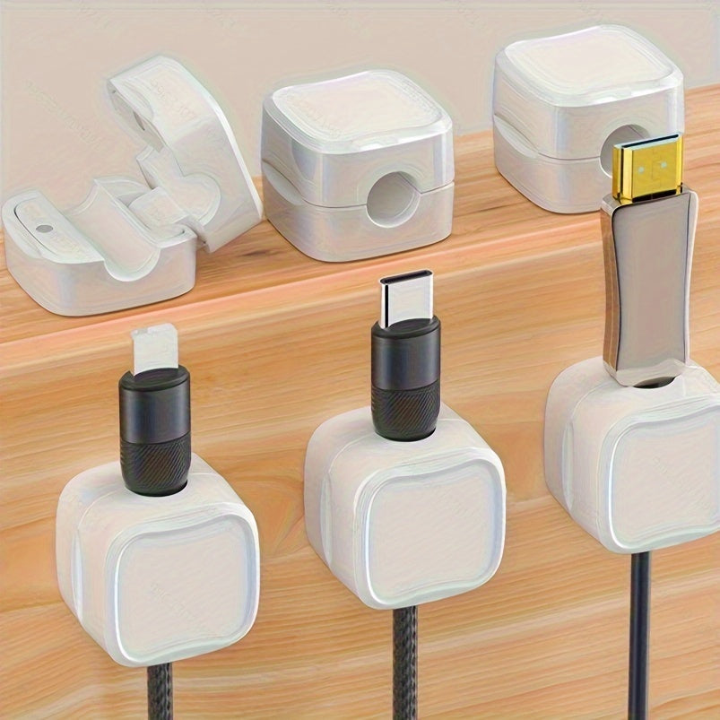 6pcs Magnetic Cable Clip Organizer Holder for Nightstand Kitchen Office Storage