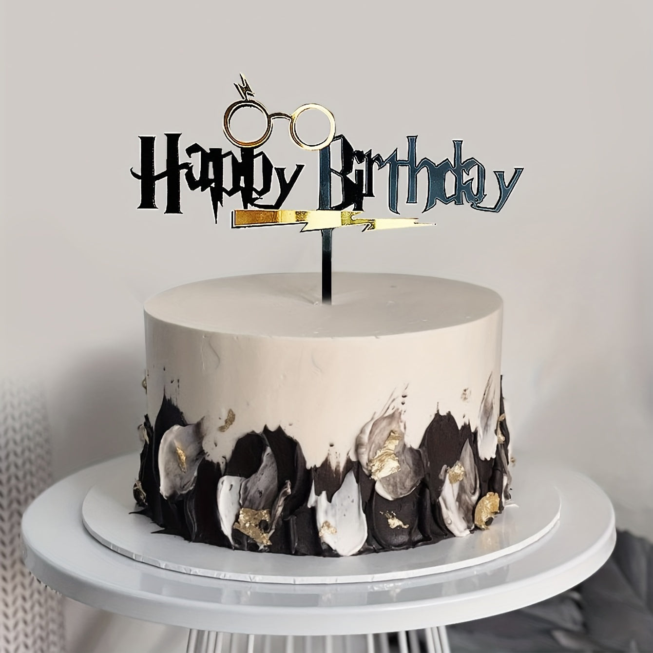 Magical Wizard Bday Cake Topper Harry Happy Birthday Cake Topper