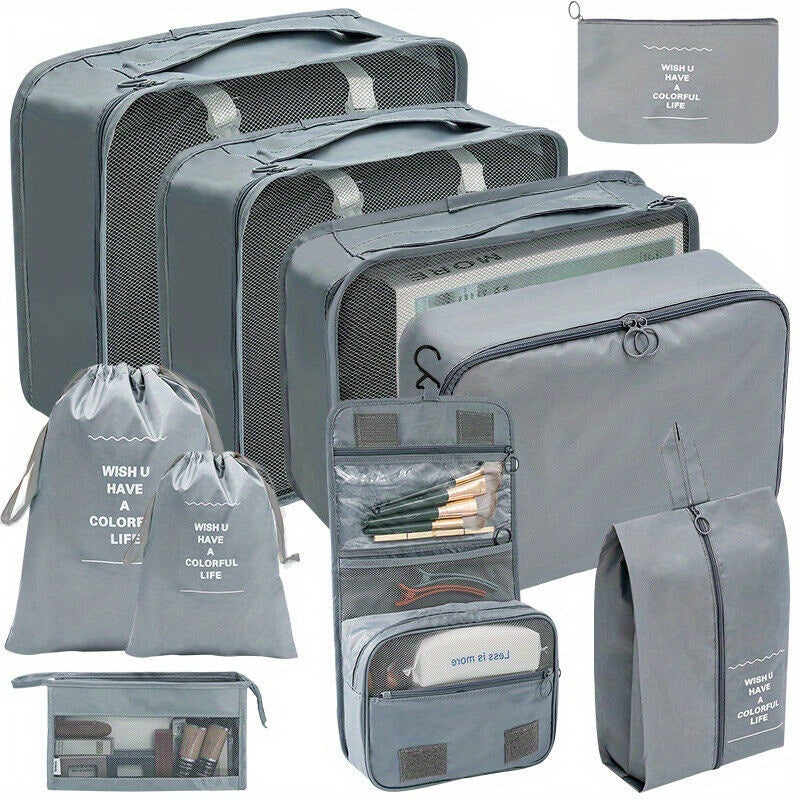 10 Pcs Travel Luggage Bags Dustproof Organizer Portable Storage