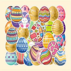 48pcs Easter Bunny Stickers Egg Water Cup Phone Notebook Stickers