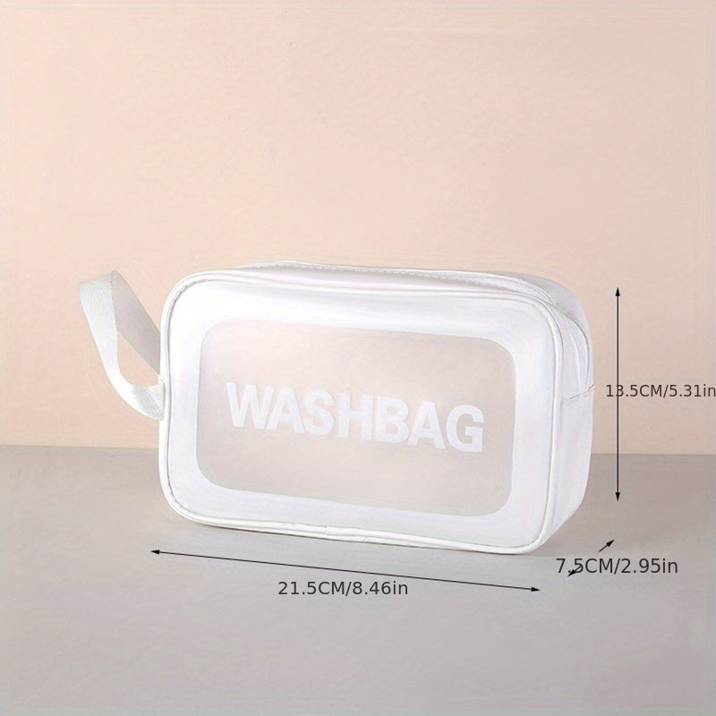 Transparent Waterproof Cosmetic Bag Hangable Makeup Storage Organizer