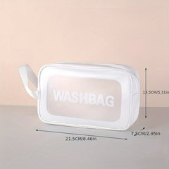 Transparent Waterproof Cosmetic Bag Hangable Makeup Storage Organizer