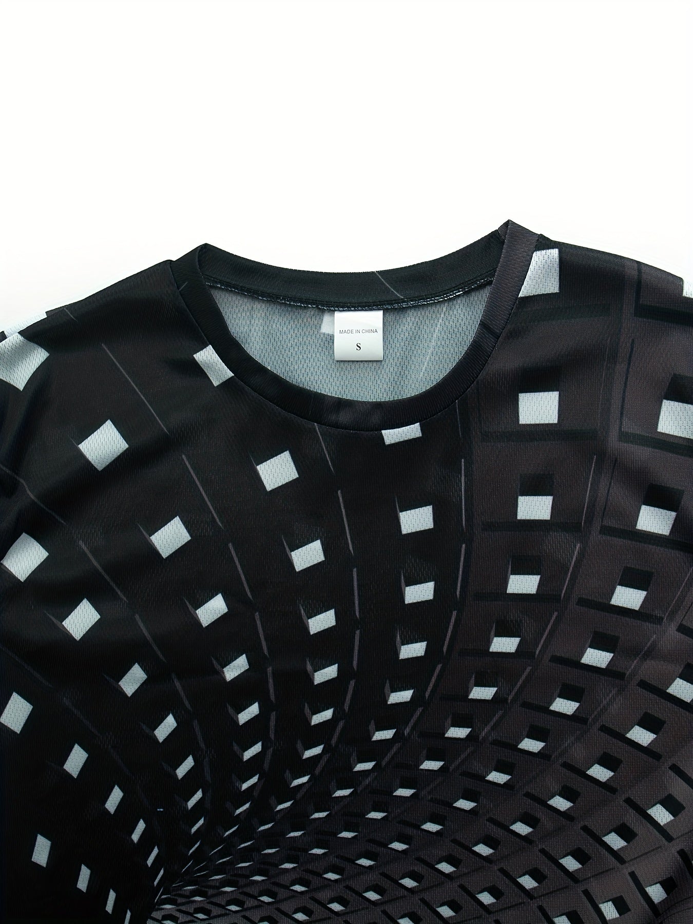 Men's 3D Geometry Graphic Tee for Summer