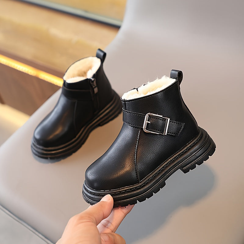 Fleece Baby Girls Winter Boots Soft Bottom Anti-slip Comfortable