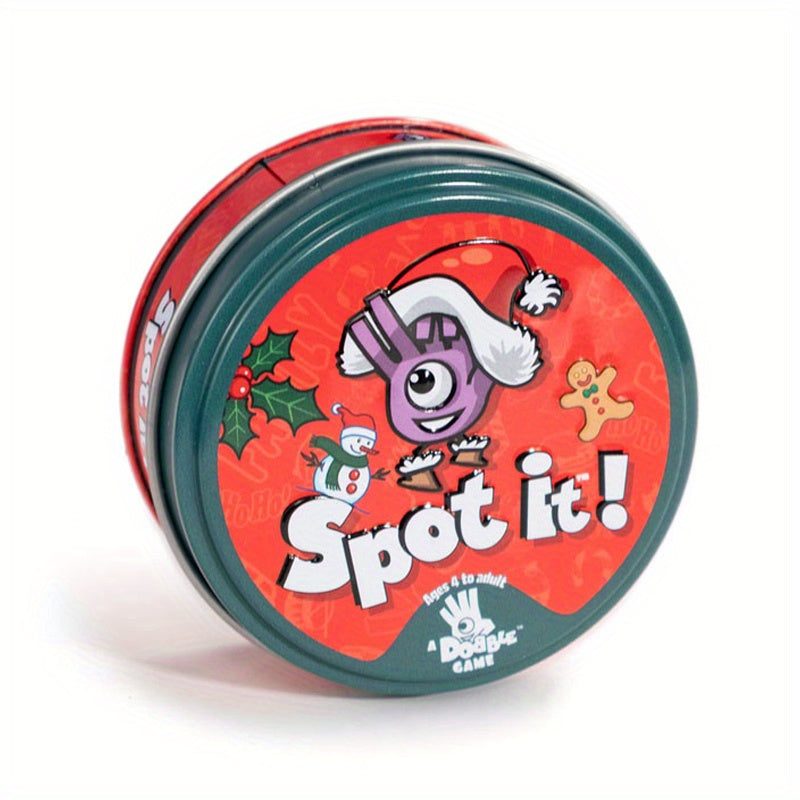 Spot It Iron Box For Kids Family And Party Puzzle Card Game
