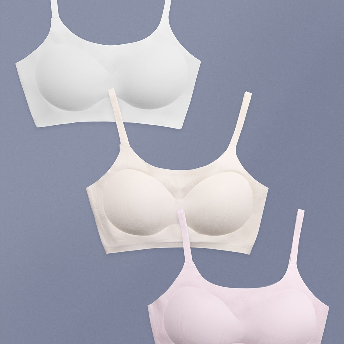 Girls Adjustable Strap Bras Stretch Comfortable Seamless Underwear
