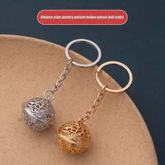 Vintage Bell Key Chain Chinese Style Jewelry Gift Hollow Palace Bell Crafts