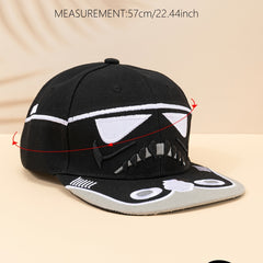 3D Cartoon Face Hip Hop Snap Back Hat Embroidery Baseball Cap