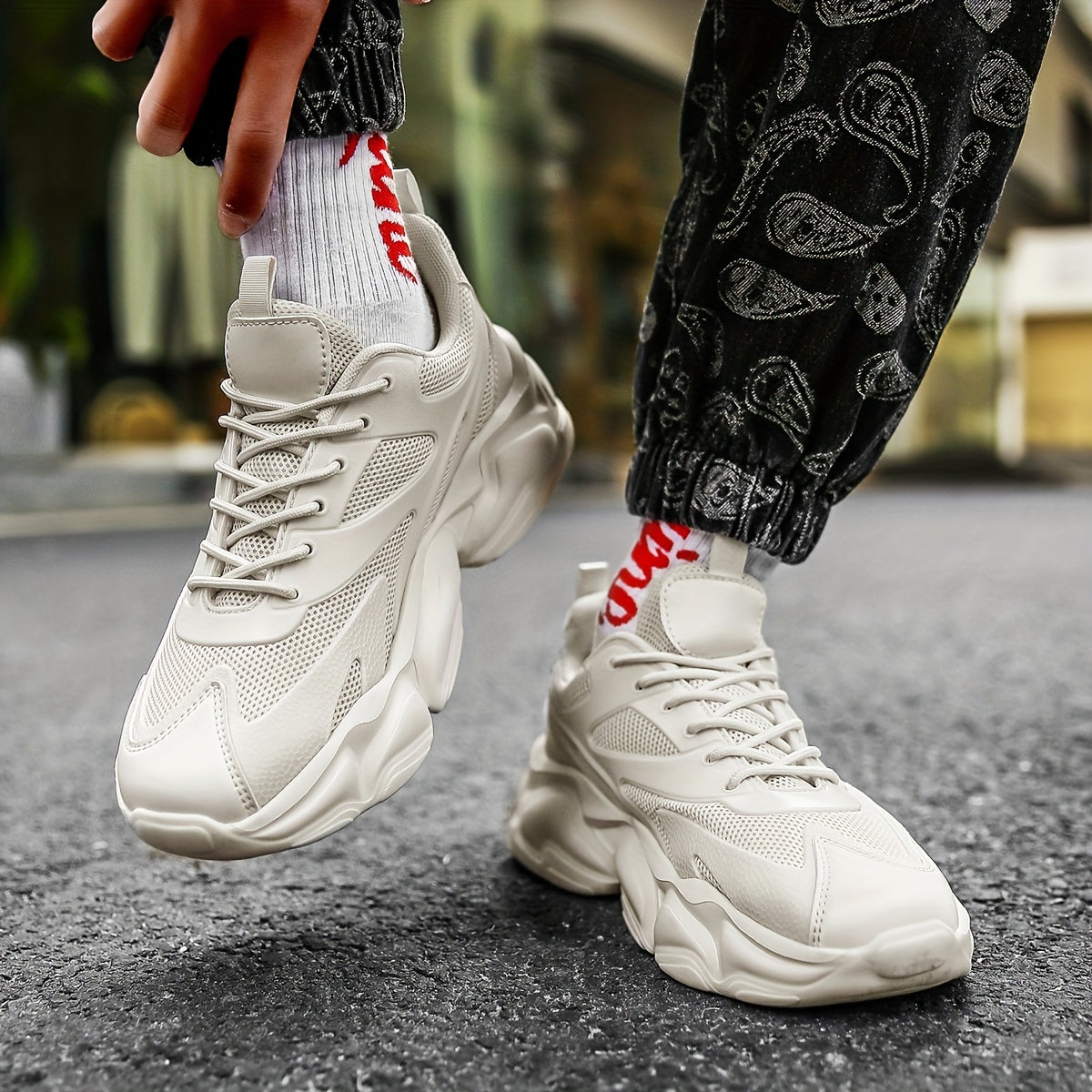 Men's Outdoor Dad Shoes with Shock Absorption