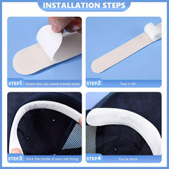10pcs Baseball Cap Sweat Stickers Neck Antiperspirant Disposable Pads