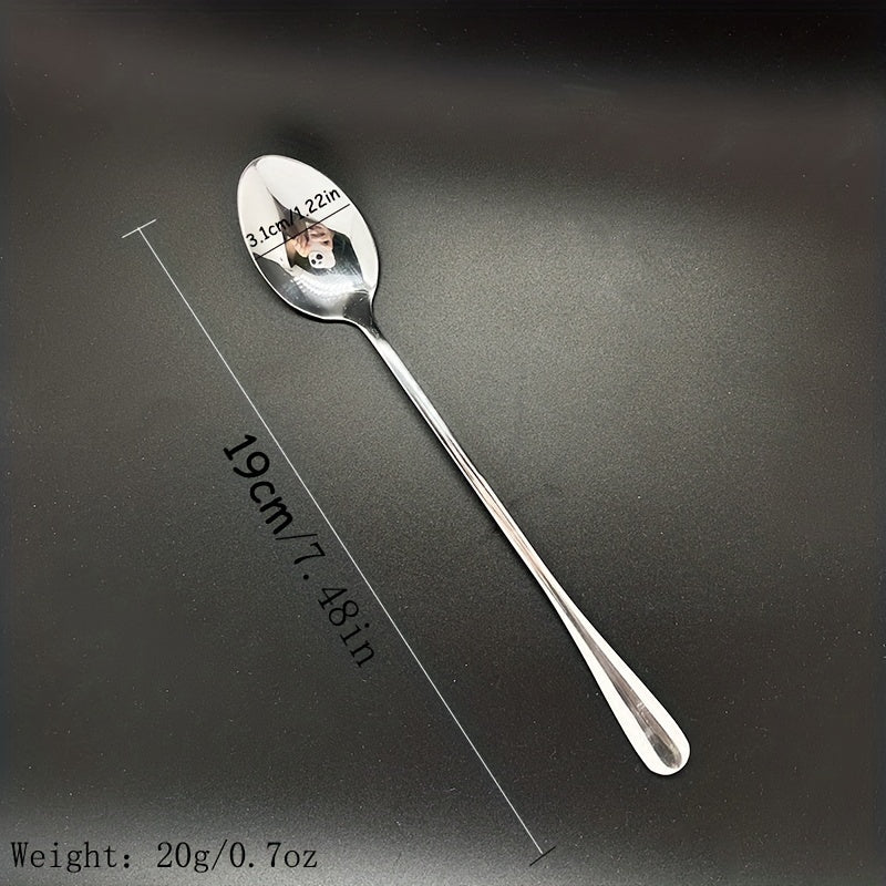 1pc Halloween Stainless Steel Slivery Spoon Dead Inside But Caffeinated Spoon