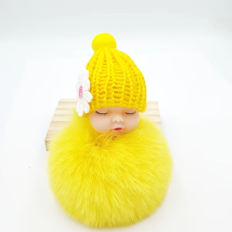 Cartoon Fur Ball Keychain Charm for Bags