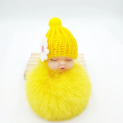 Cartoon Fur Ball Keychain Charm for Bags