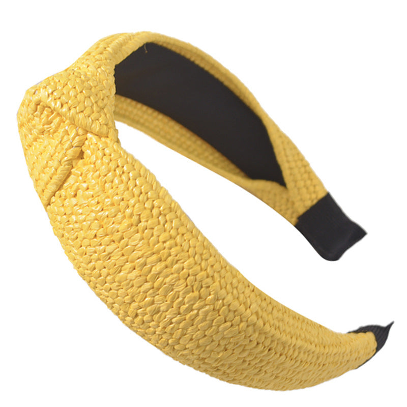 Knitted Straw Knot Headband Hair Bands Wedding Hair Accessories