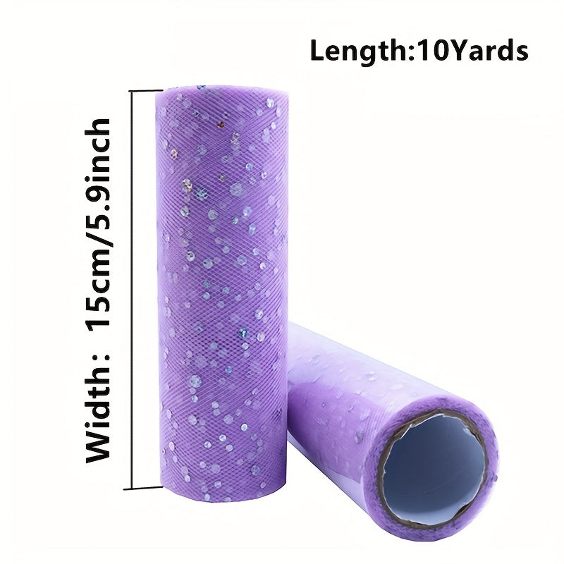 Glitter Sequin Tulle Roll Organza Crafts Tutu Skirt Fabric Wedding Decoration