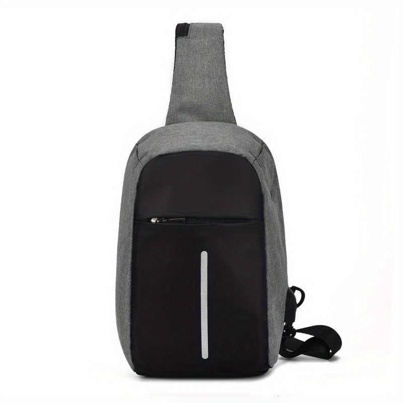 Anti Theft Sling Bag Lightweight Sports Gym Chest Bag Zipper Crossbody Bag