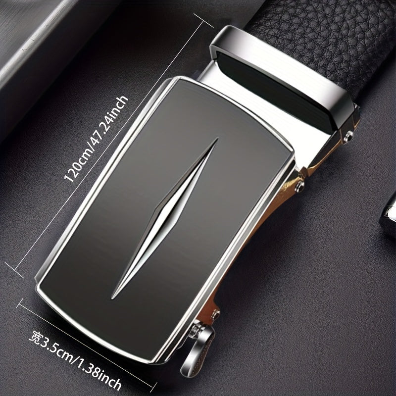 Men's Belt with Automatic Buckle Business Casual Formal Dress