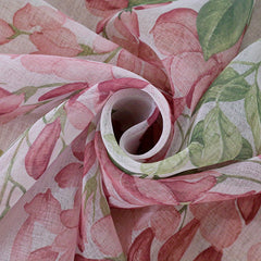 1pc Flower Pattern Window Sheer Curtain for Home Decoration