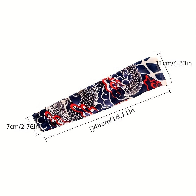 6pcs Men's Tattoo Arm Sleeve for Outdoor Sports